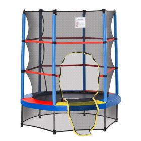 Φ5FT Kids Trampoline with Enclosure Net for Age 3 to 6 Years, Mixed Color