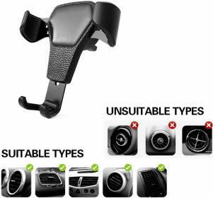 Universal Car Mount Holder Stand Air Vent Cradle For Mobile Cell Phone Gravity Car Mount Air Vent Phone Holder For I Phone X XR XS Max S Amsung S (Option: default)
