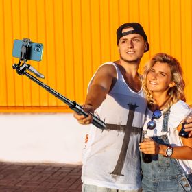 61 Selfie Stick Tripod, All In One Extendable Phone Tripod Stand With Wireless Remote  Rotation For IPhone And Android Phone Selfies, Video Recor (Option: W13769698)