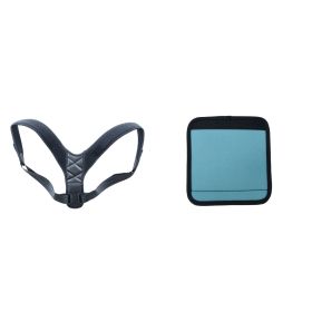 Medical Clavicle Posture Corrector Lower Back Correction Strap (Option: Black set-L)