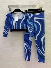 Women's Scarf Swimsuit Sexy 3 Pieces Bikini Set Designer Brand Beach Sports Swimwear (Color: long sleeve yoga set, size: XL)