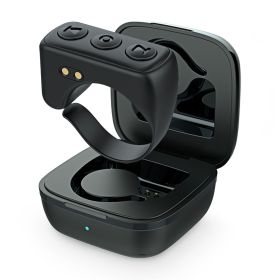 BT Remote Control For Cell Phone Page Turner Remote Fingertip Controller For TIK TOK Smart Clicker For Photos & Videos Chargeable Remote For Lazy (Color: Black)