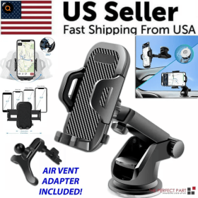 360Universal Mount Holder Car Stand Windshield For Mobile Cell Phone GPS (Color: Black)